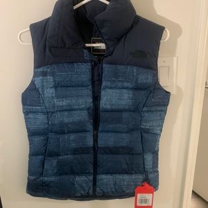 Blue North Face vest